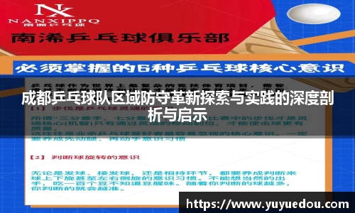 成都乒乓球队区域防守革新探索与实践的深度剖析与启示